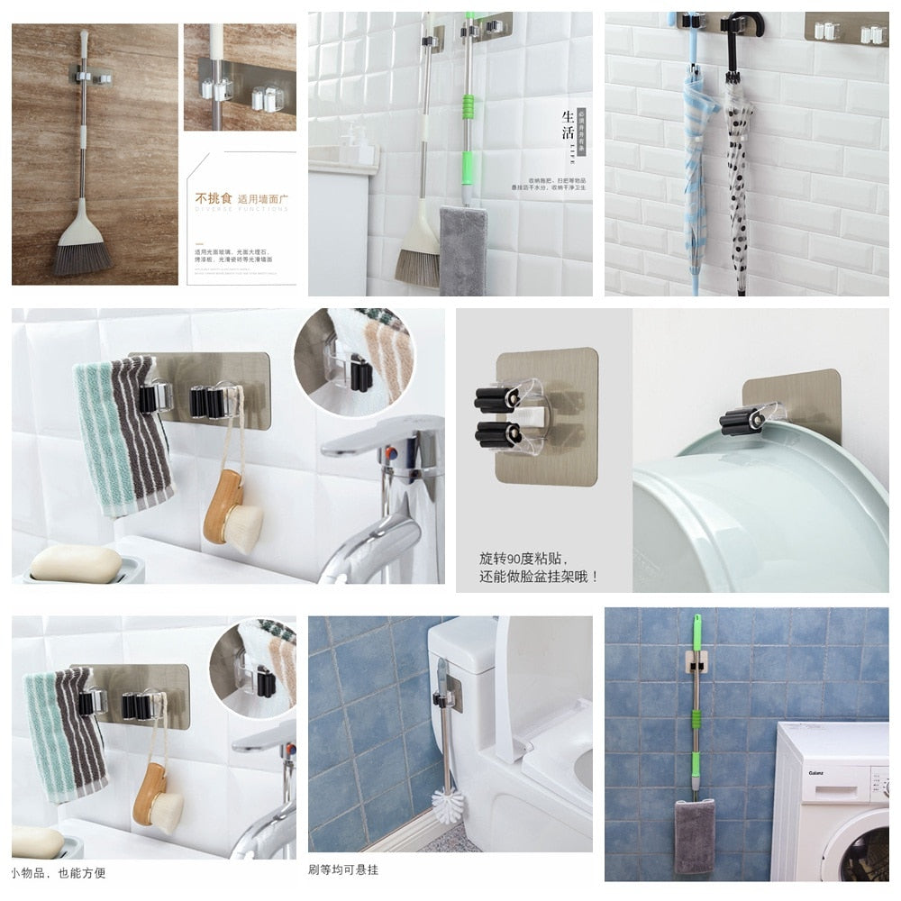 4PCS Razor Holder Shower Wall Adhesive Shower Hook Shaver Hanger